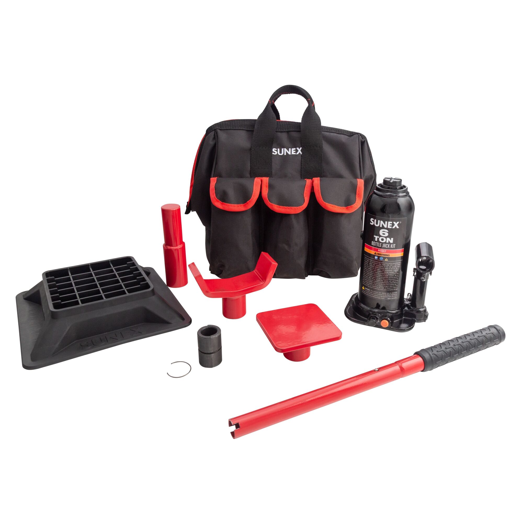 SUNEX TOOLS, Model #4406KIT, 6 Ton Bottle Jack Kit